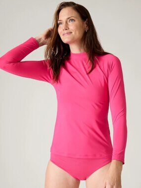 New Athleta XL North Point Rashguard Tulip Pink X-Large